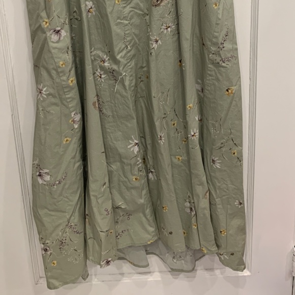 Sleeveless Open Back Fit & Flare Printed Midi Dress Size 2X - Picture 13 of 14